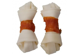 Ласощі для собак Вузлові кістки із сиром'ятної шкіри з курячим м'ясом 500 г