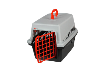 Переноска Georplast Black Edition для собак, серо-чёрный, 50×33×32 см