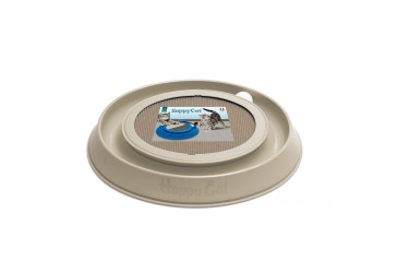 Когтеточка с ковролиновой вставкой Happy Cat Moquette Scraper для кошек, 41x38x5 см Бежева