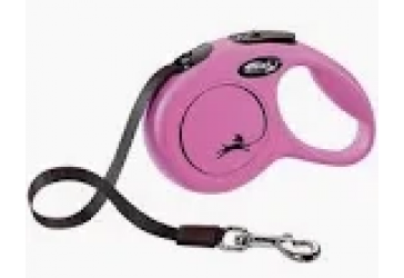 Повідець-рулетка Flexi зі стрічкою «New Classic» М 5 м / 25 кг (рожева)