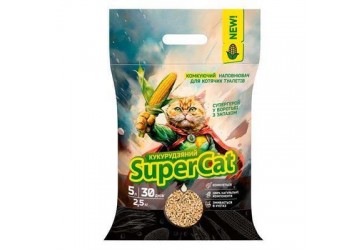 Наполнитель для туалета Collar SuperCat кукурузный, 2,5 кг (5 л)
