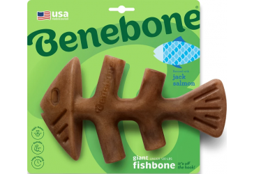Іграшка Benebone Fishbone Salmon міцна для гризіння Рибна кістка зі смаком лосося розмір LARGE для собак вагою до 40 кг