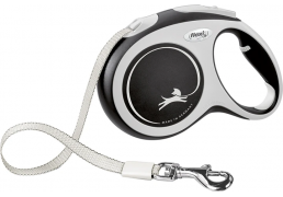 Повідець-рулетка Flexi New Comfort L стрічка 5 м 60 кг Чорний