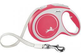 Повідець-рулетка Flexi New Comfort L стрічка 8 м/50 кг  Червоний