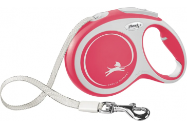 Повідець-рулетка Flexi New Comfort L стрічка 8 м/50 кг  Червоний