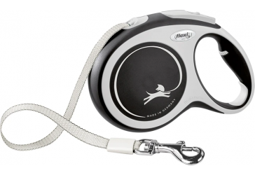 Повідець-рулетка Flexi New Comfort L стрічка 8 м/50 кг чорний