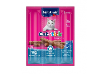Ласощі для котів Vitakraft Cat Stick, Salmon, MSC (м'ясні палички з лососем ) - 18 г (3х6г)