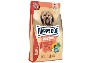 Сухой корм Happy Dog Naturcroq Mini Lachs & Reis 4 кг с лососем и рисом для взрослых собак пород мини