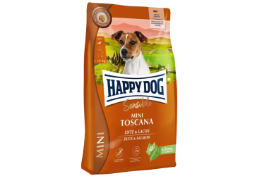 Сухий корм Happy Dog Sensible Mini Toscana сухий корм для собак дрібних порід з качкою та лососем, 4 кг