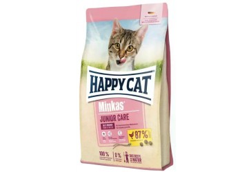 Сухой корм для котят Happy Cat Minkas Junior Care от 4 недель до 12 месяцев с птицей, 10 кг