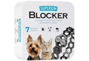 Супериум БЛОКЕР противопаразитарный ошейник для кошек и собак, 35 см