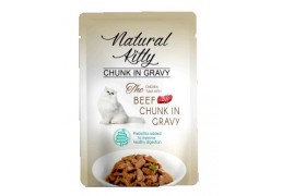 Влажный корм для кошек - Natural Kitty Chunk in Gravy Chicken, Tuna with Beef (курица/тунец/говяжья печень в с