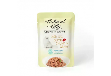 Влажный корм для кошек - NaturalKitty ChunkinGravyChicken,TunawithDuck (курица/тунец/утка и печень в соусе)-85