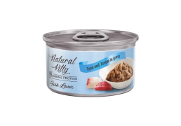 Влажный полнорационный корм для кошек Natural Kitty Meat Lover tuna and bream in gravy с диким тунцем и лещом