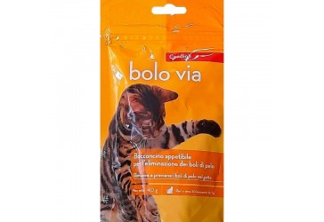 Боло Виа (Candioli Bolo Via) – жевательные таблетки для выведения шерсти у кошек, 40 г.