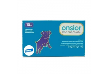Протизапальні та болезаспокійливі таблетки Онсіор 10мг для собак вагою від 5 до 10кг 6 табл, 1 блістер (без к