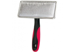 Пуходерка для кошек и собак Croci Vanity с напылением большая для длинной шерсти 11.2х14.2 см красная