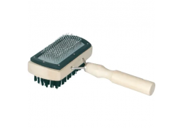 Пуходерка-щетка для кошек и собак Croci Vanity деревянная с напылением 10.5х18 см